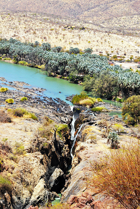 Kunene河和Epupa Falls，纳米比亚